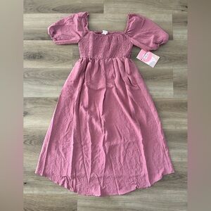 Emma’s Expressions Elegant Dusty Rose Maternity Dress - Chic & Comfortable- NWT